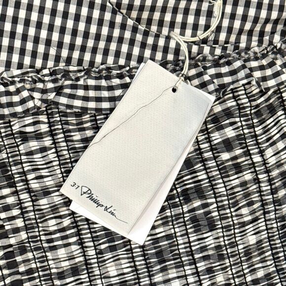 NWT Phillip Lim Women's Gathered Gingham Top Size 4 - Picture 4 of 7
